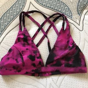 Lulu Lemon cross-backed bathing suit top